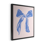 Light blue femenine bow Framed Canvas Print Gallery Image 2