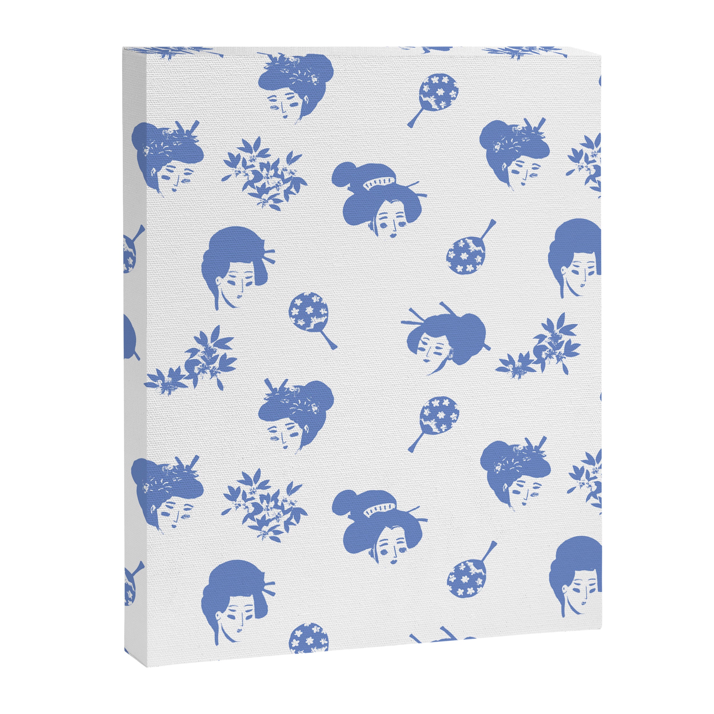 Light blue japanese pattern Canvas Print Gallery Image 8