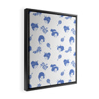 Light blue japanese pattern Framed Canvas Print Gallery Image 2