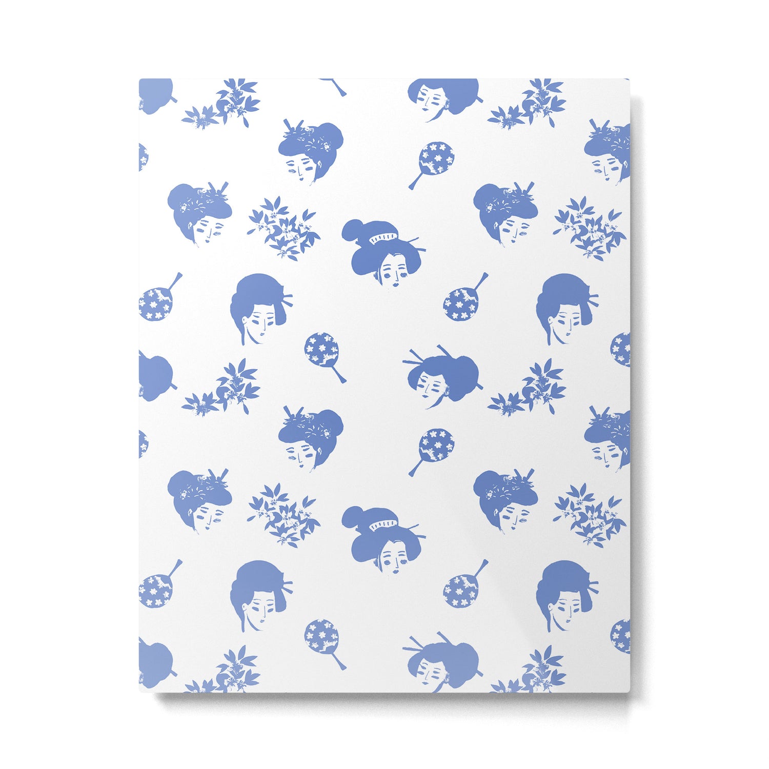 Light blue japanese pattern Metal Print Gallery Image 6
