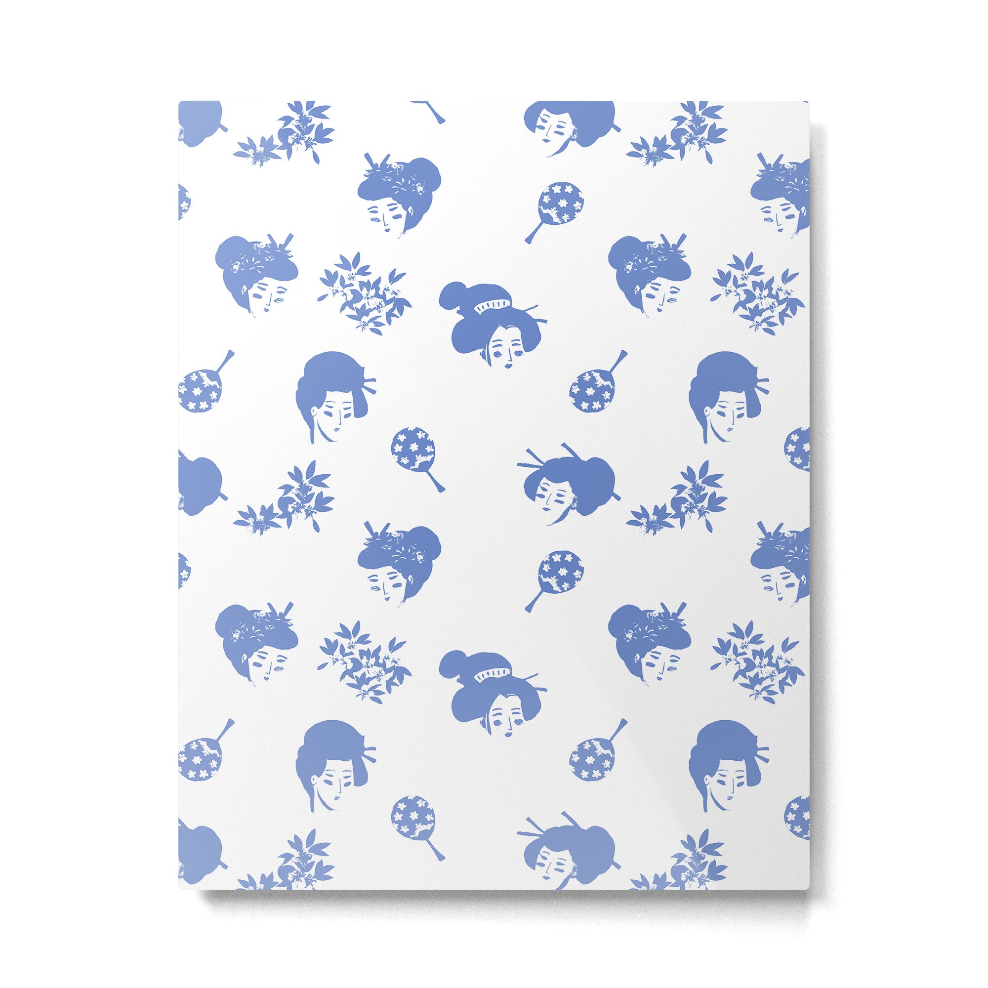 Light blue japanese pattern Metal Print Gallery Image 6