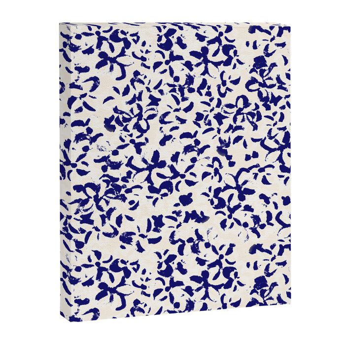 Mediterranean blue handmade floral Canvas Print Gallery Image 1