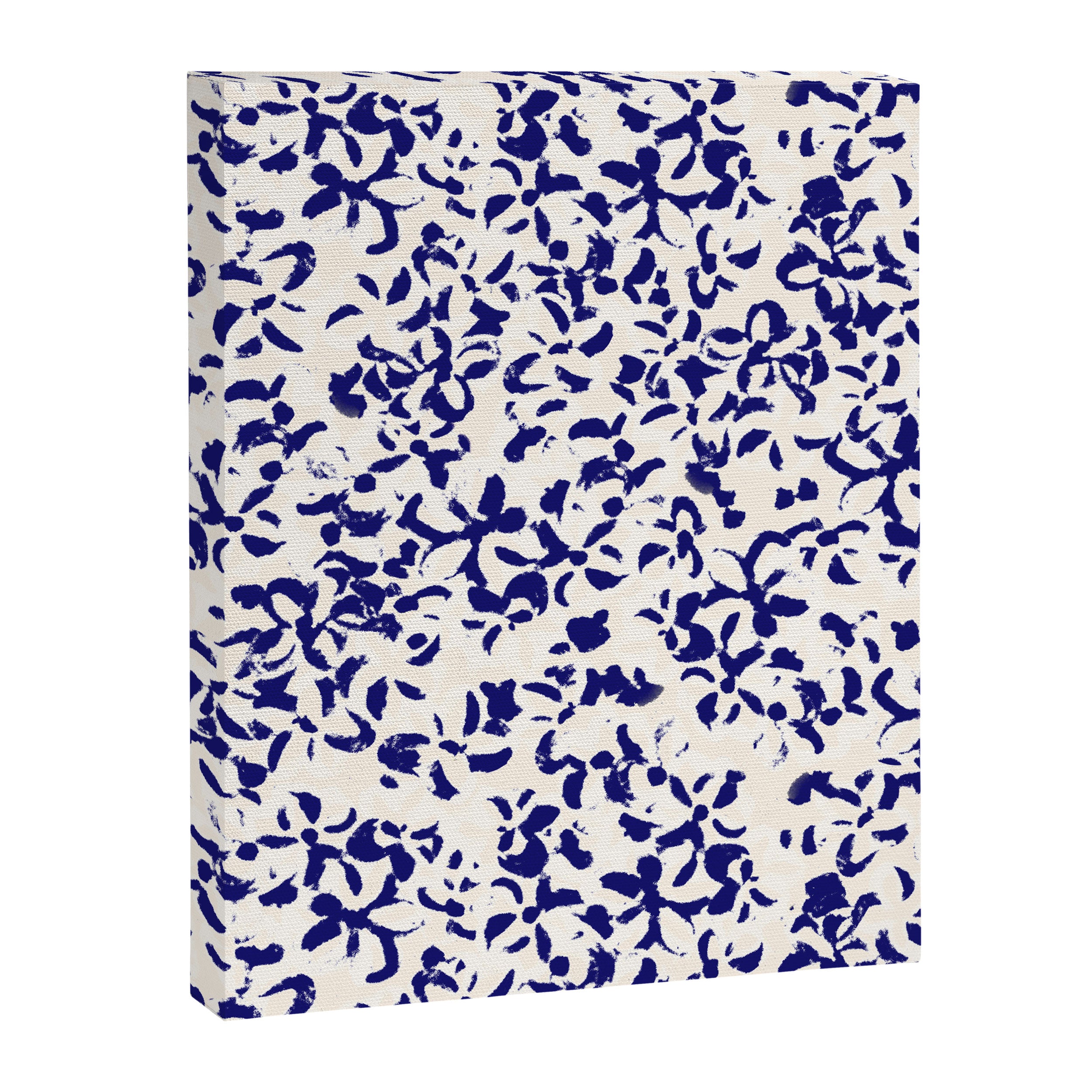 Mediterranean blue handmade floral Canvas Print Gallery Image 8