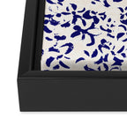 Mediterranean blue handmade floral Framed Canvas Print Gallery Image 3