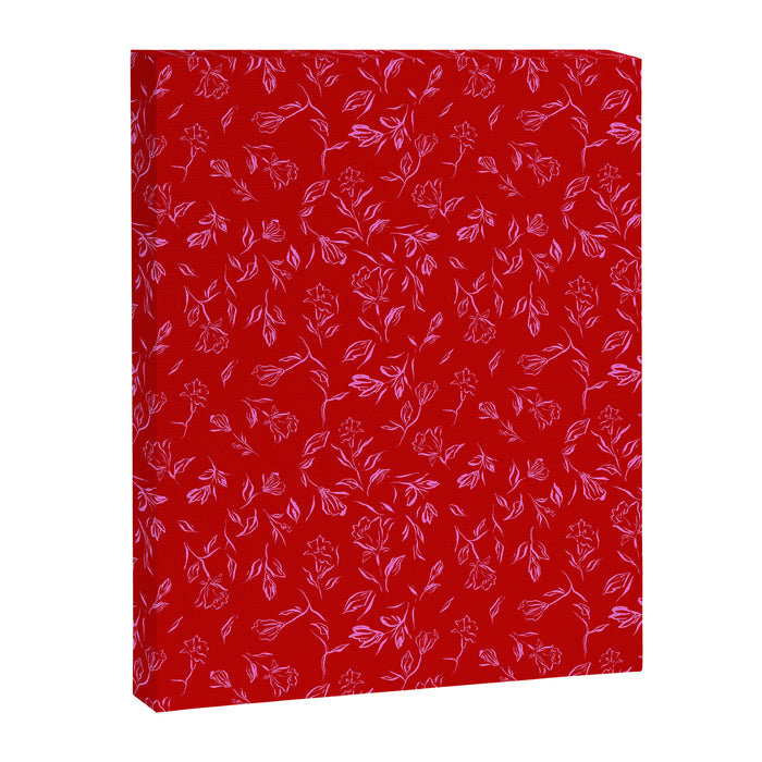 Pink and red romantic wildflowers Canvas Print Gallery Image 1
