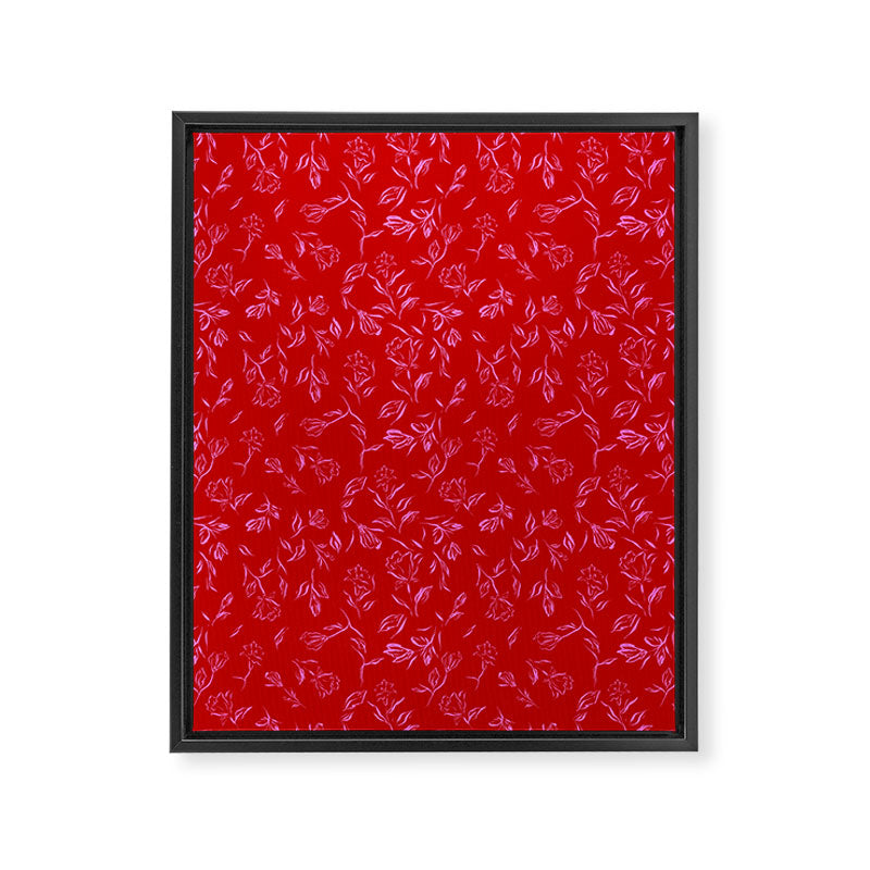 Pink and red romantic wildflowers Framed Canvas Print Gallery Image 8