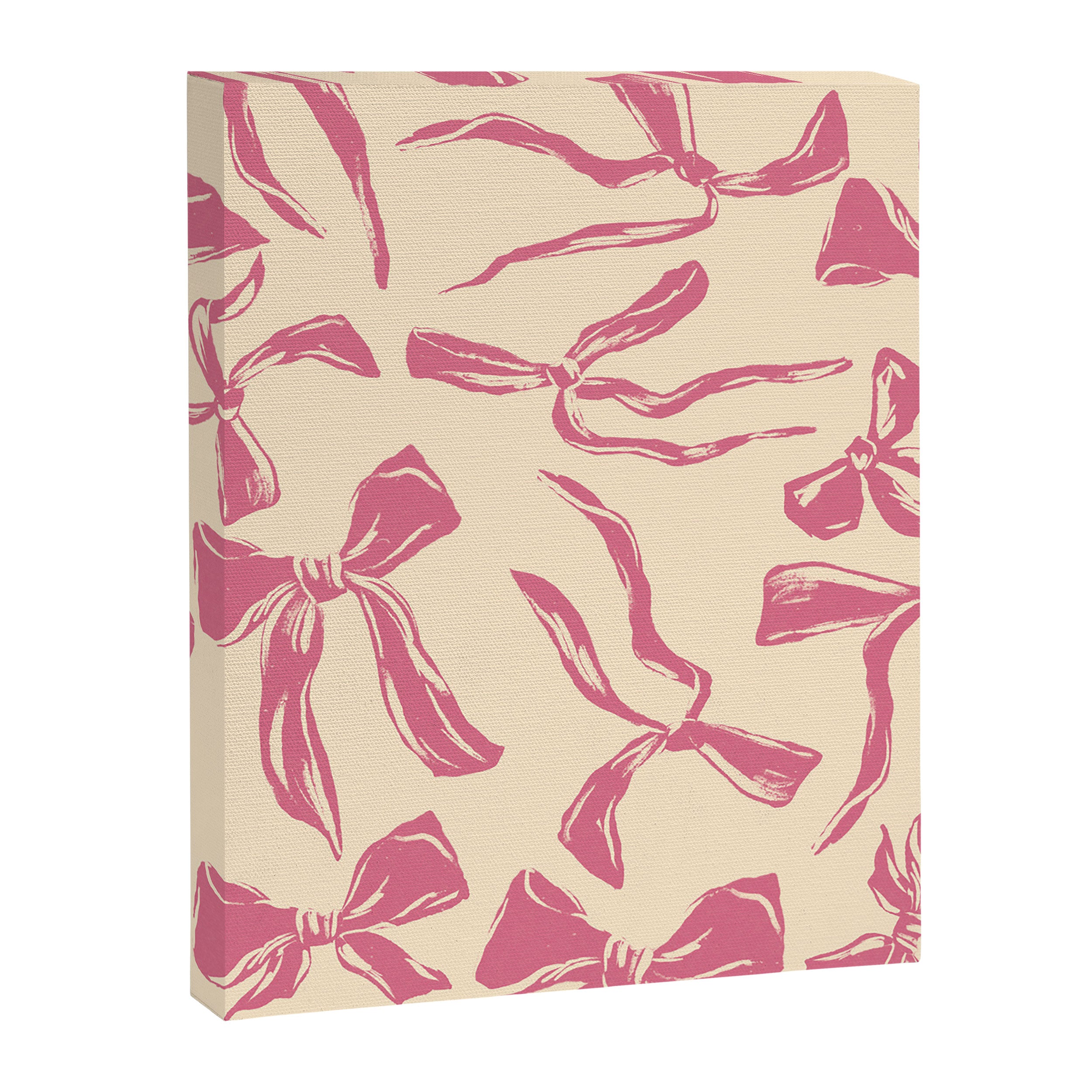 Pink bow pattern Canvas Print Gallery Image 8