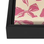 Pink bow pattern Framed Canvas Print Gallery Image 3