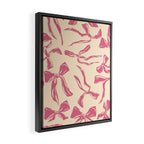 Pink bow pattern Framed Canvas Print Gallery Image 2