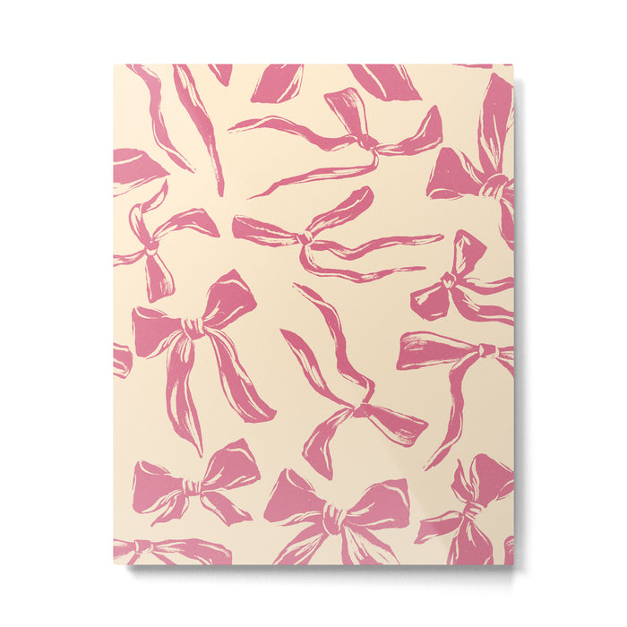 Pink bow pattern Metal Print Gallery Image 1