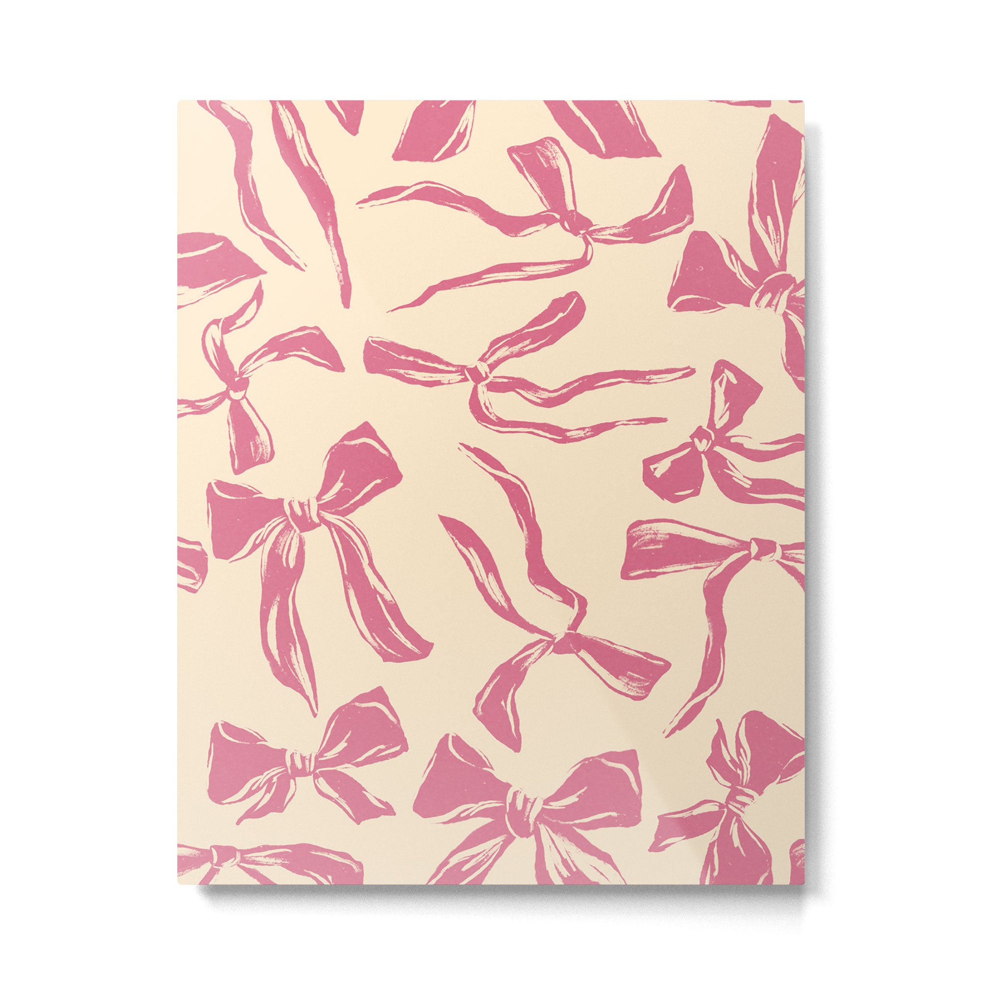 Pink bow pattern Metal Print Gallery Image 6