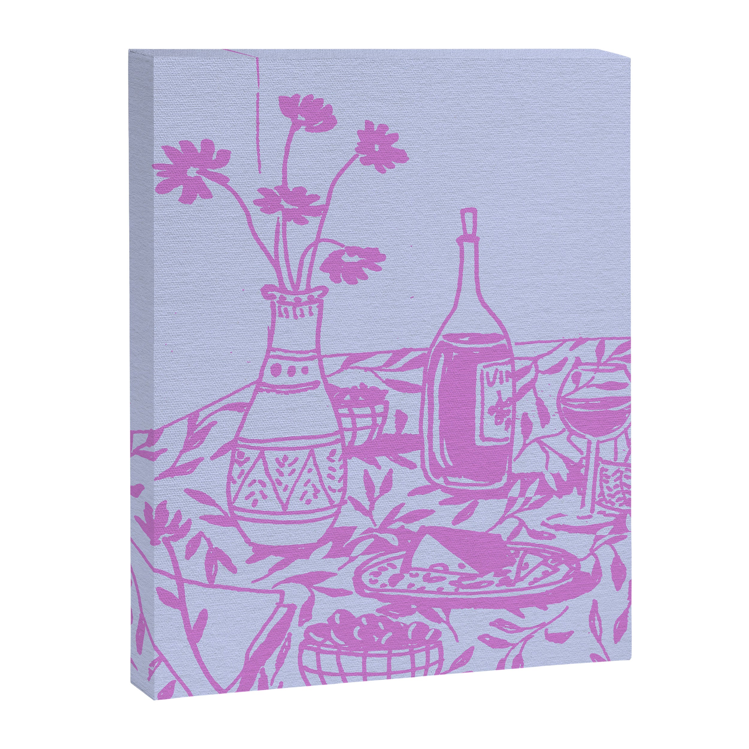 Pink Dinner Still Life Canvas Print Gallery Image 6