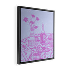 Pink Dinner Still Life Framed Canvas Print Gallery Image 2