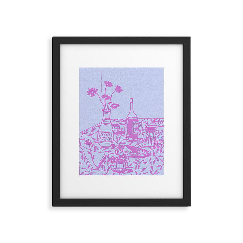 Pink Dinner Still Life Framed Art Print Gallery Image 5