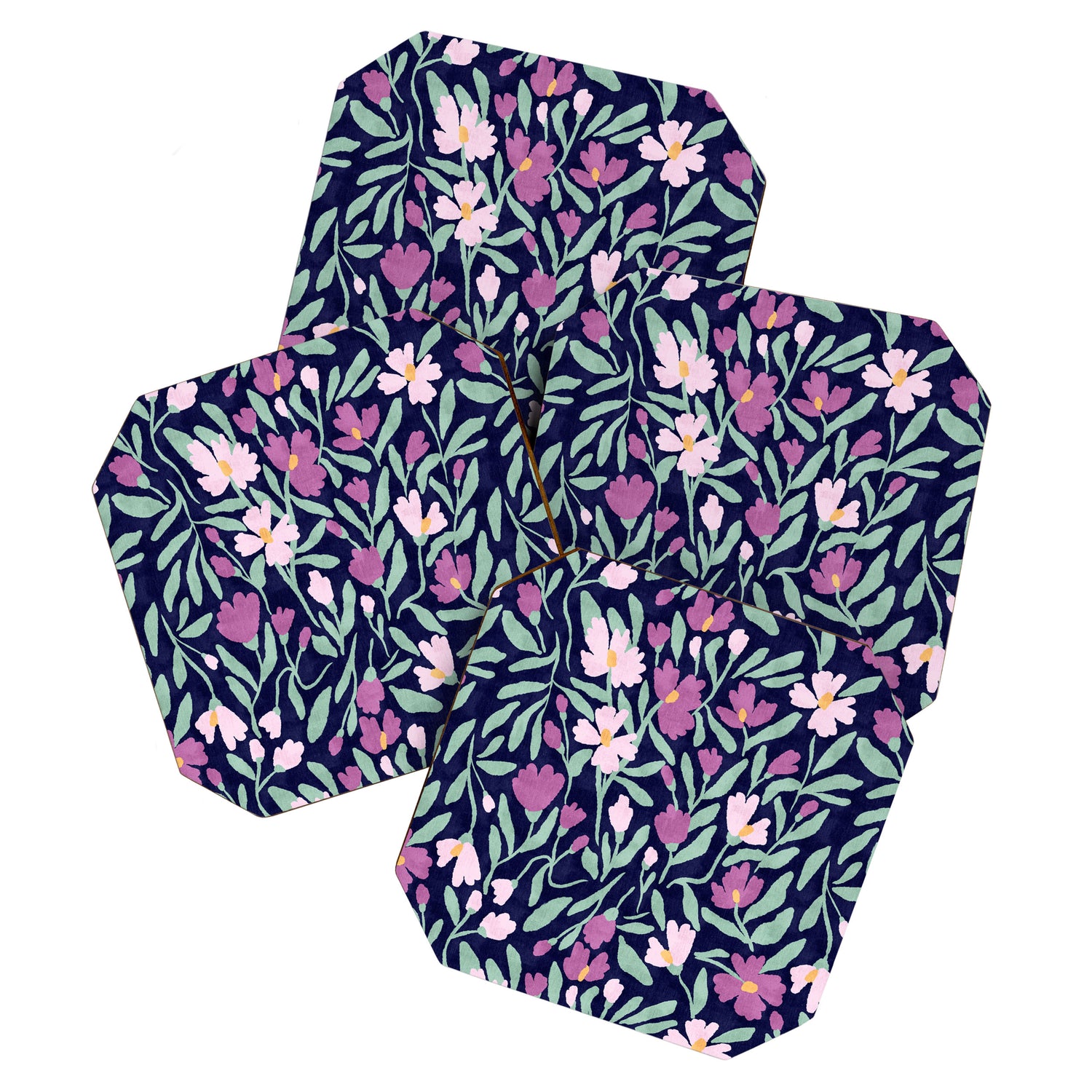 Pink Midnight Bloom Coaster Gallery Image 1