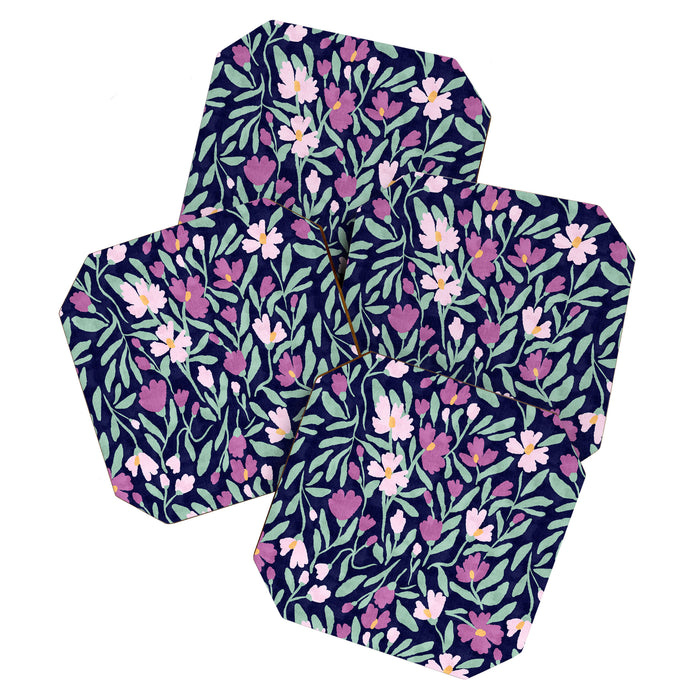Pink Midnight Bloom Coaster Gallery Image 1
