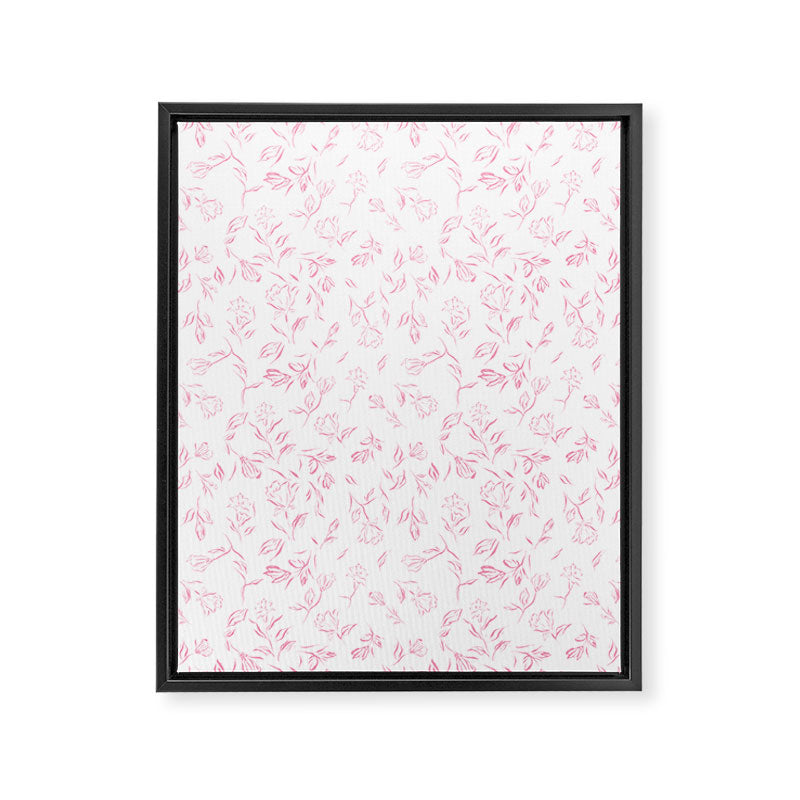 Pink romantic wildflowers Framed Canvas Print Gallery Image 8
