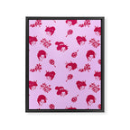 Red and pink Japanese pattern Framed Canvas Print Gallery Image 8