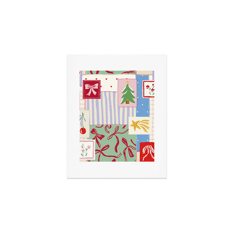Retro christmas patch Art Print Gallery Image 1