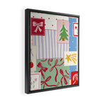 Retro christmas patch Framed Canvas Print Gallery Image 2