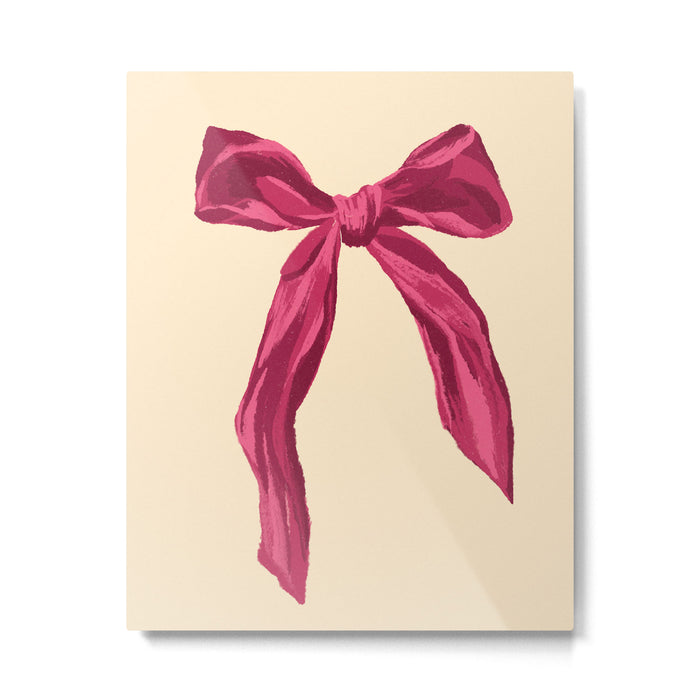 Romantic Bow Metal Print Gallery Image 1