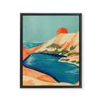 Serene River Flowing Through Majestic Mountains Framed Canvas Print Gallery Image 8