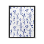 Simple Still Life with Flowers and Vases Framed Canvas Print Gallery Image 8