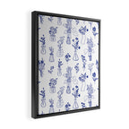 Simple Still Life with Flowers and Vases Framed Canvas Print Gallery Image 2