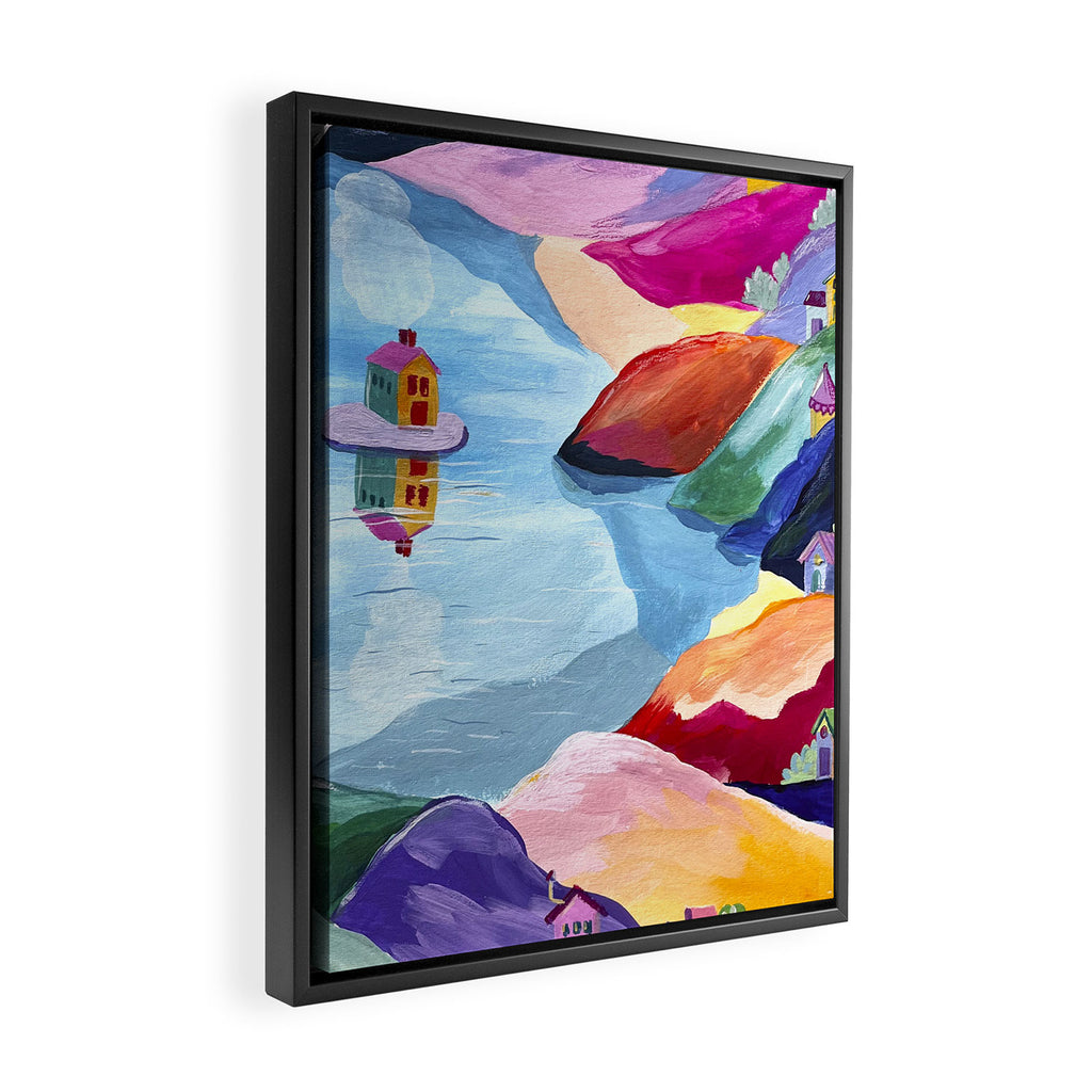 Water rainbow landscape  Framed Canvas Print Gallery Image 2
