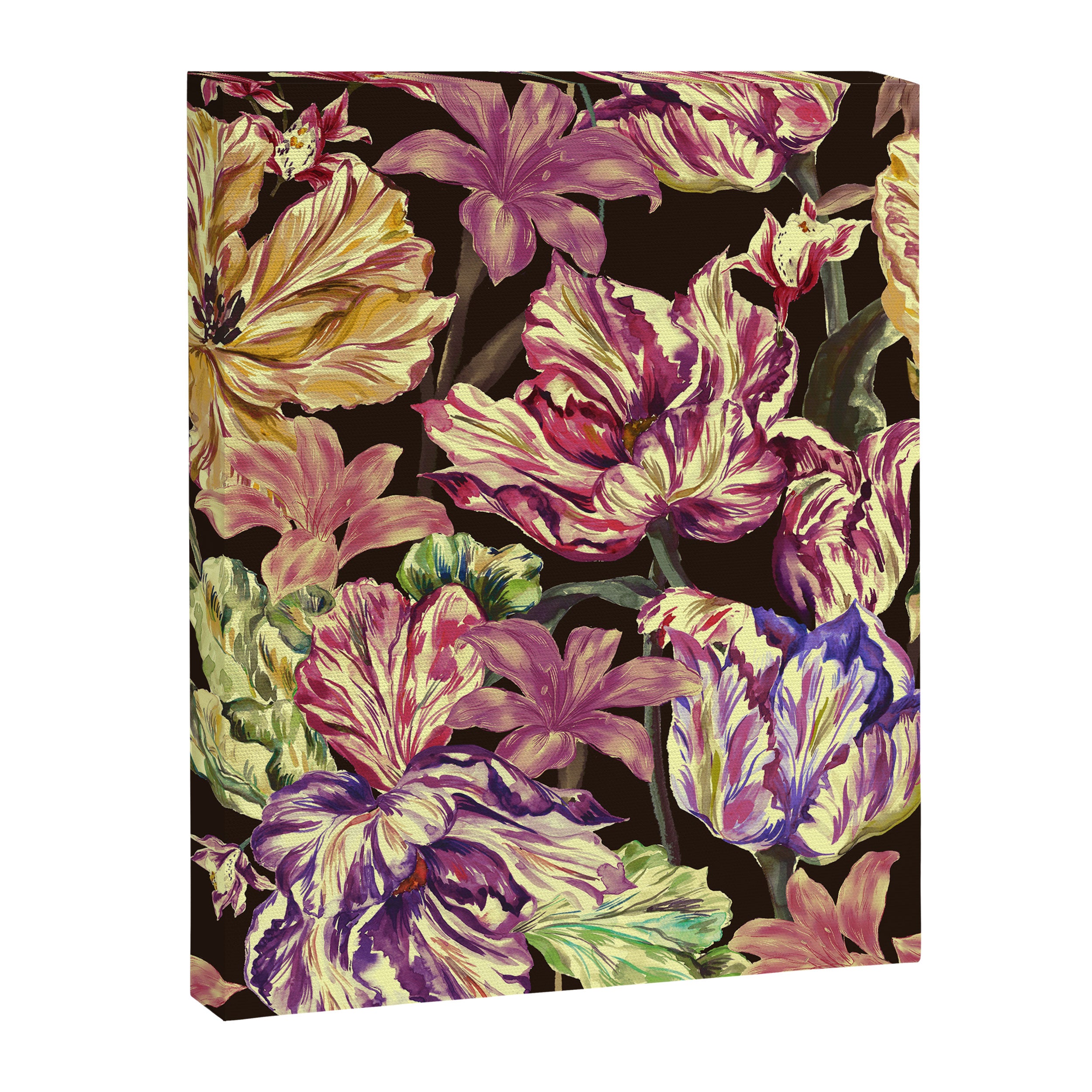 Watercolor Bloom in the Dark Canvas Print Gallery Image 3