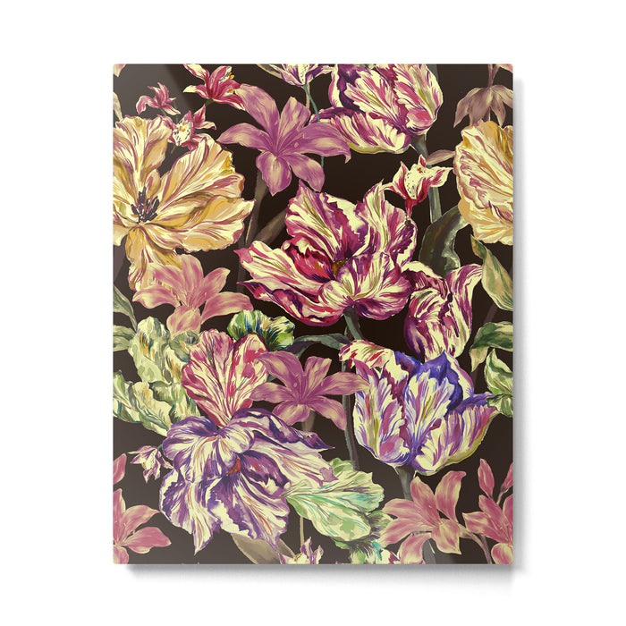 Watercolor Bloom in the Dark Metal Print Gallery Image 1