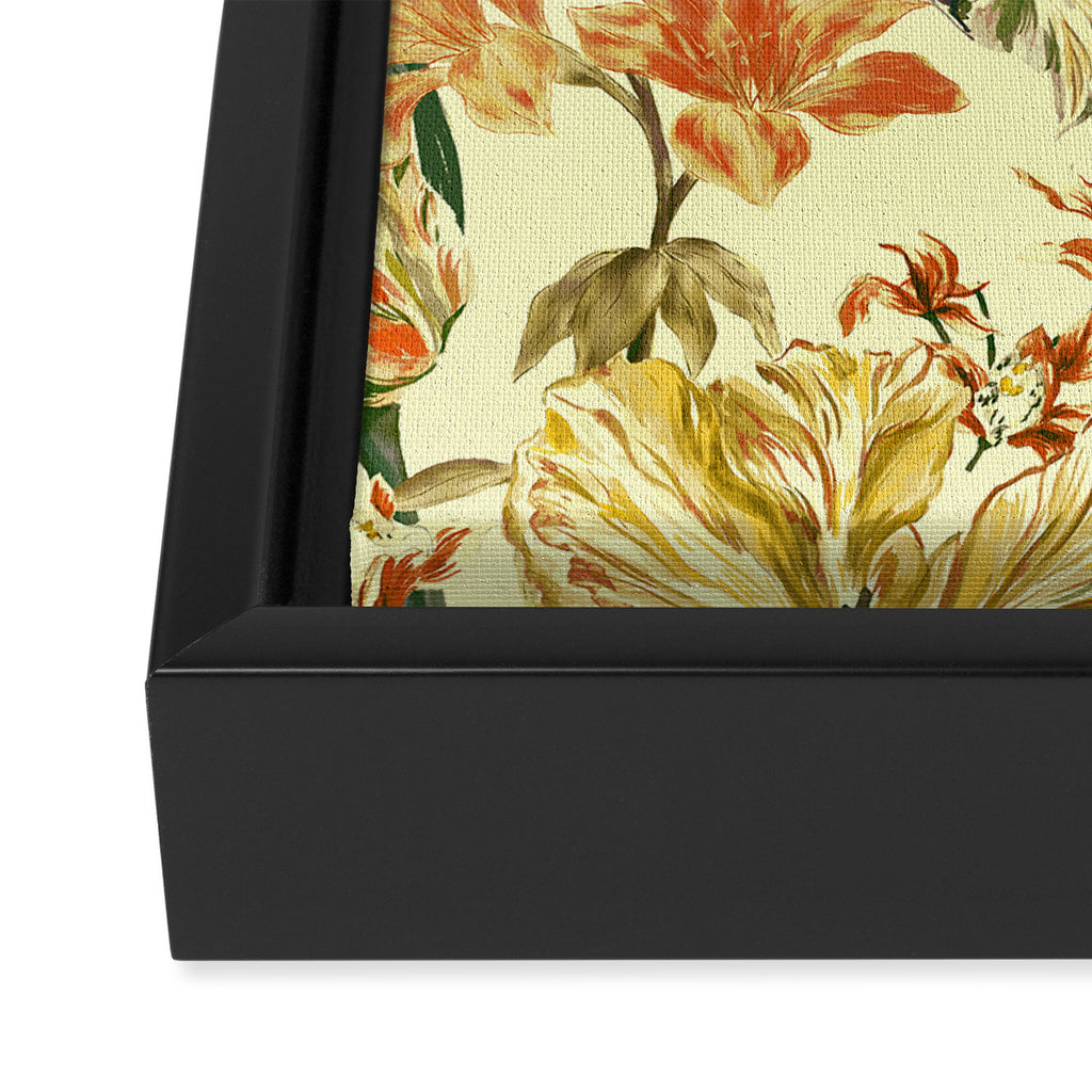 Watercolor Golden Bloom Framed Canvas Print Gallery Image 3