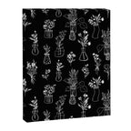 Wildflowers and vases in dark background Canvas Print Gallery Image 8