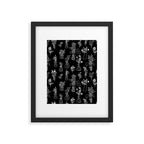 Wildflowers and vases in dark background Framed Art Print Gallery Image 6