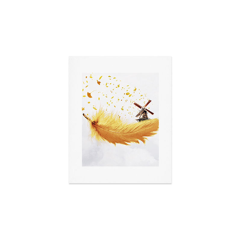 Air Feather â¢ Yellow Feather I Art Print Gallery Image 1