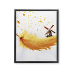 Air Feather â¢ Yellow Feather I Framed Canvas Print Gallery Image 8