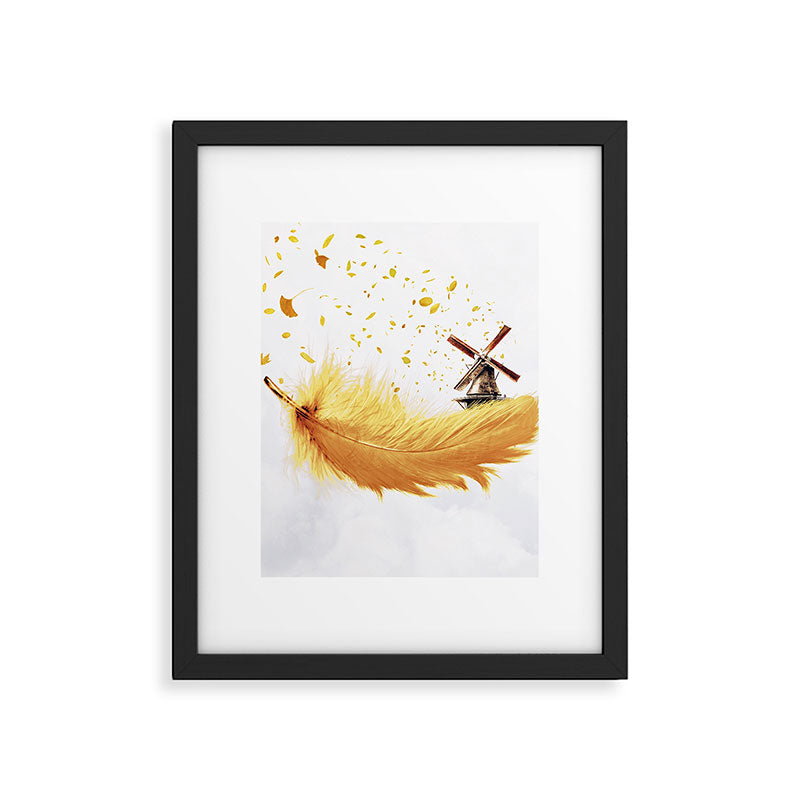 Air Feather â¢ Yellow Feather I Framed Art Print Gallery Image 6