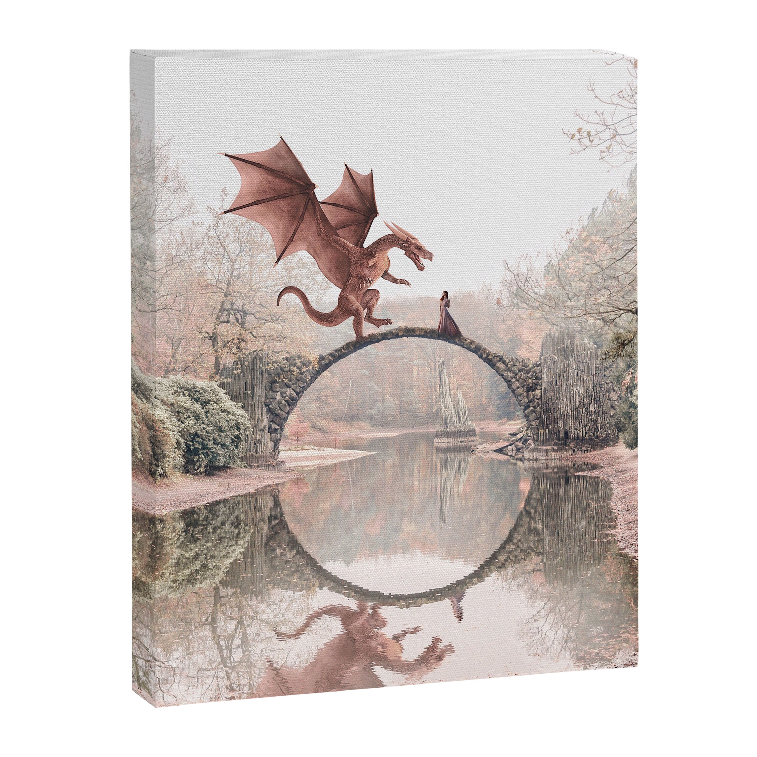 Dragon & Princess Canvas Print Gallery Image 6