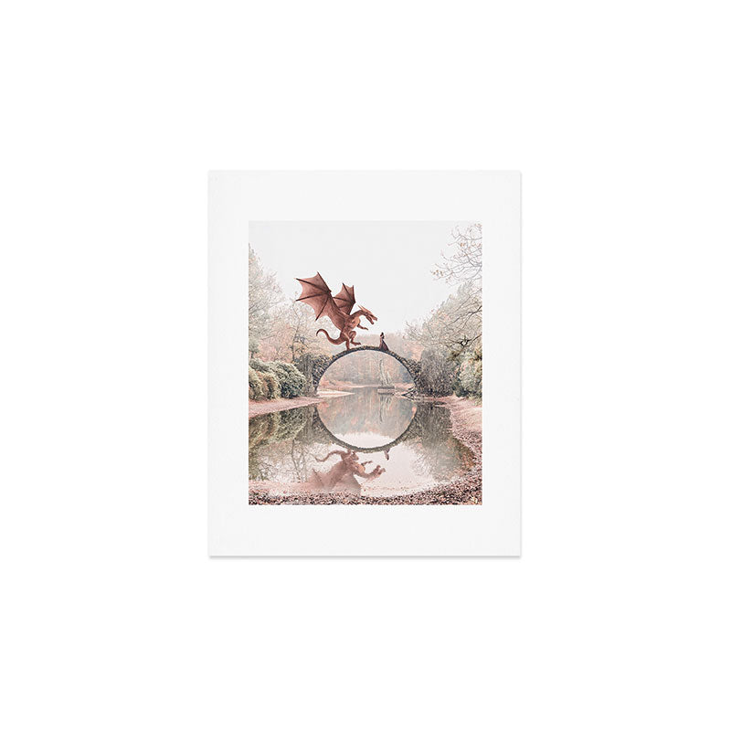 Dragon & Princess Art Print Gallery Image 1