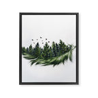 Earth Feather â¢ Green Feather I Framed Canvas Print Gallery Image 8