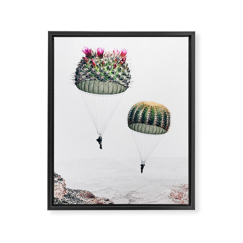 Flying Cacti Framed Canvas Print Gallery Image 8