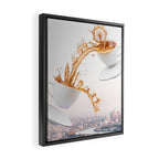 London in a Tea Cup Framed Canvas Print Gallery Image 2