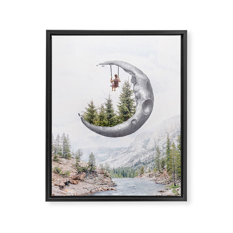 Moon Swing Framed Canvas Print Gallery Image 8