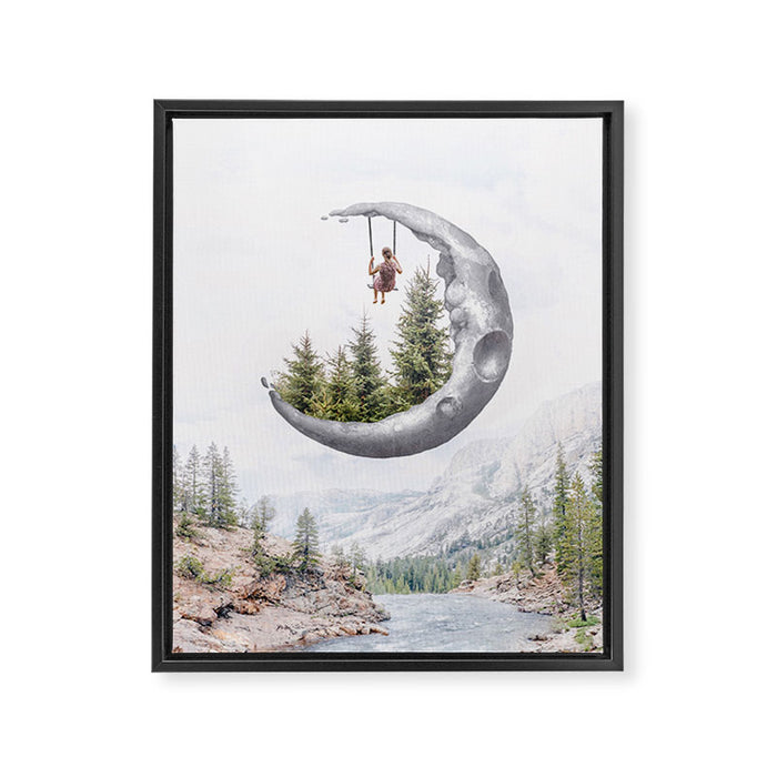 Moon Swing Framed Canvas Print Gallery Image 1