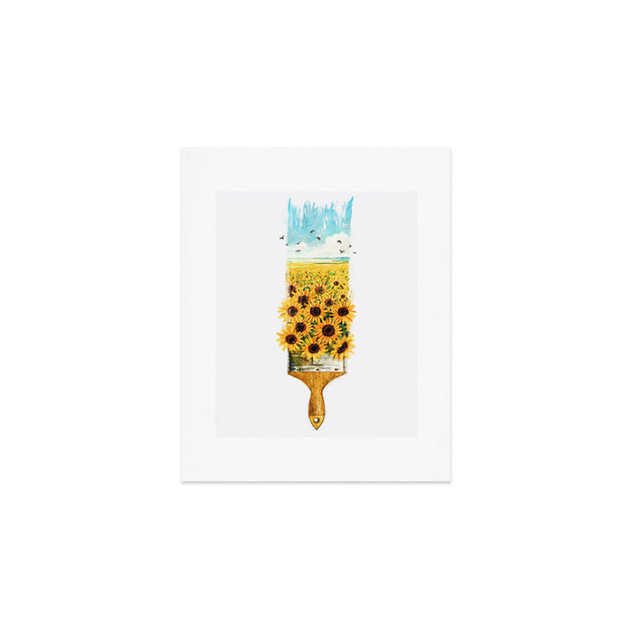 Painting Sunflowers Art Print Gallery Image 1