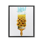 Painting Sunflowers Framed Canvas Print Gallery Image 8
