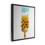 Painting Sunflowers Framed Canvas Print Gallery Image 2
