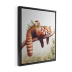 Sleepy Red Panda Framed Canvas Print Gallery Image 2