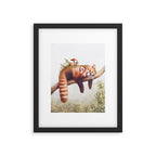 Sleepy Red Panda Framed Art Print Gallery Image 6