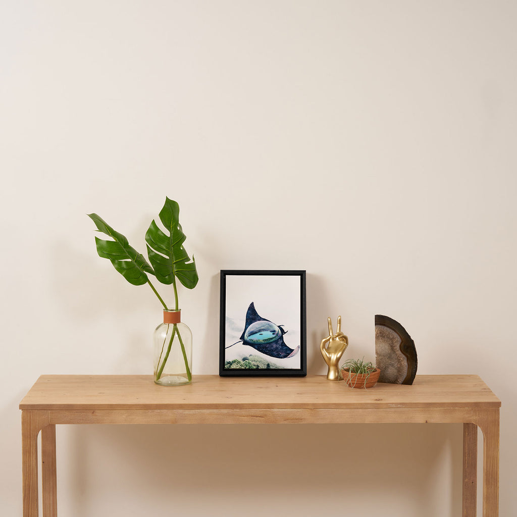 Space Manta Ray Framed Canvas Print Gallery Image 4